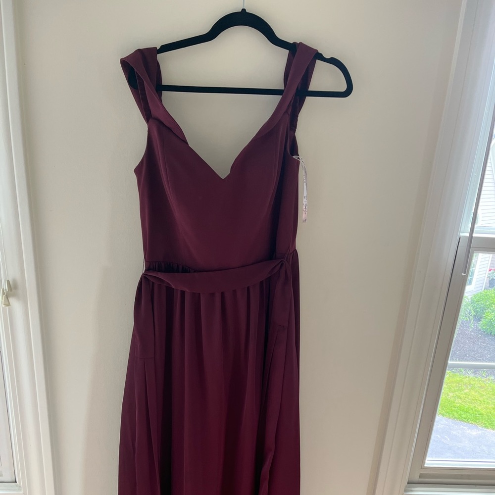 Plum bridesmaid dress